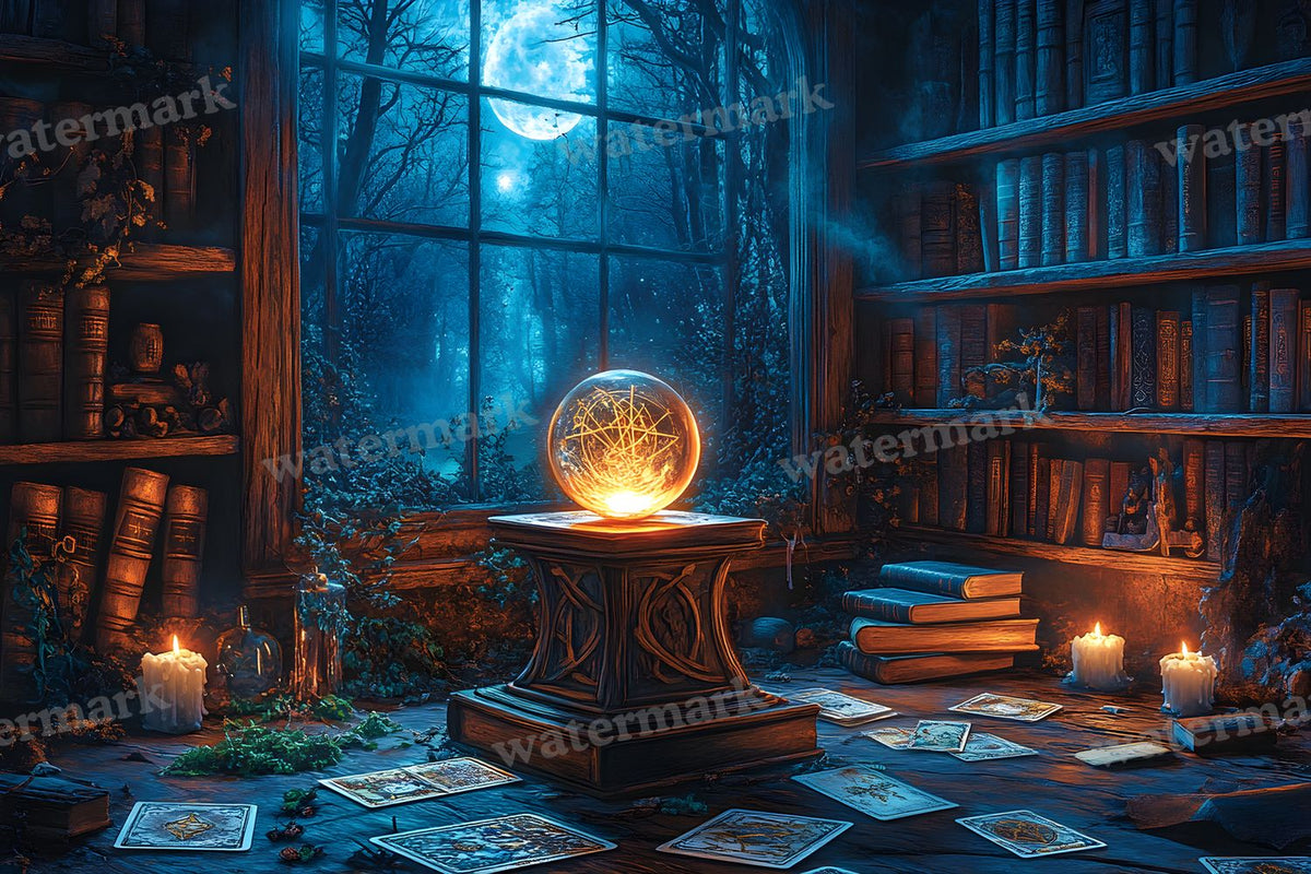 Witchs Crystal Ball Backdrop Images
