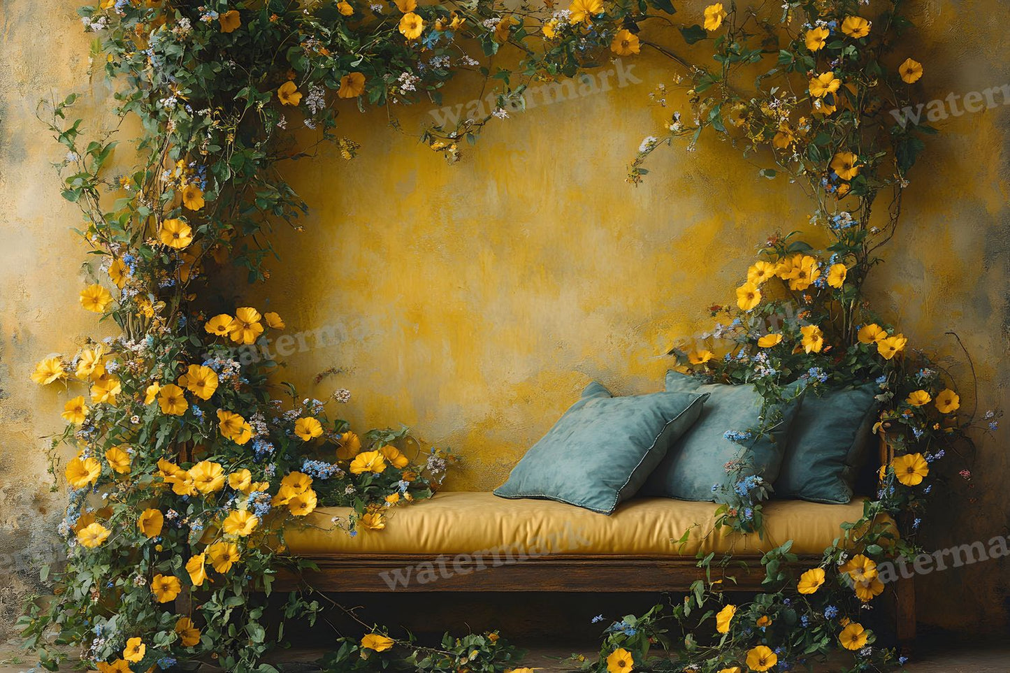 Yellow Vintage Room Backdrop Images