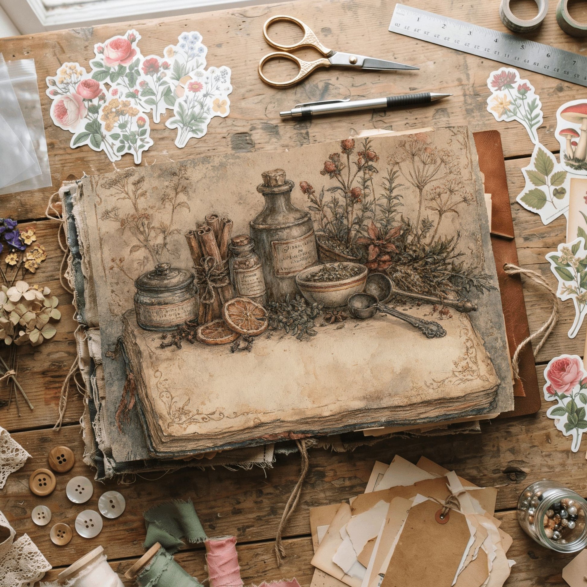 Ancient Spell Ingredients Journal Page