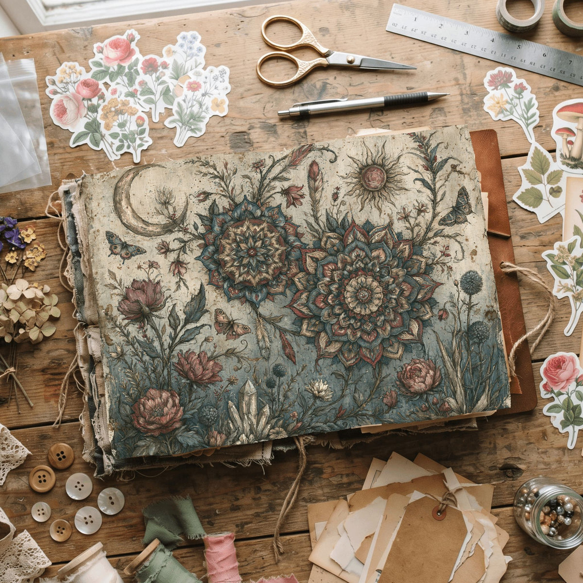 Celestial Mandala Garden Paper