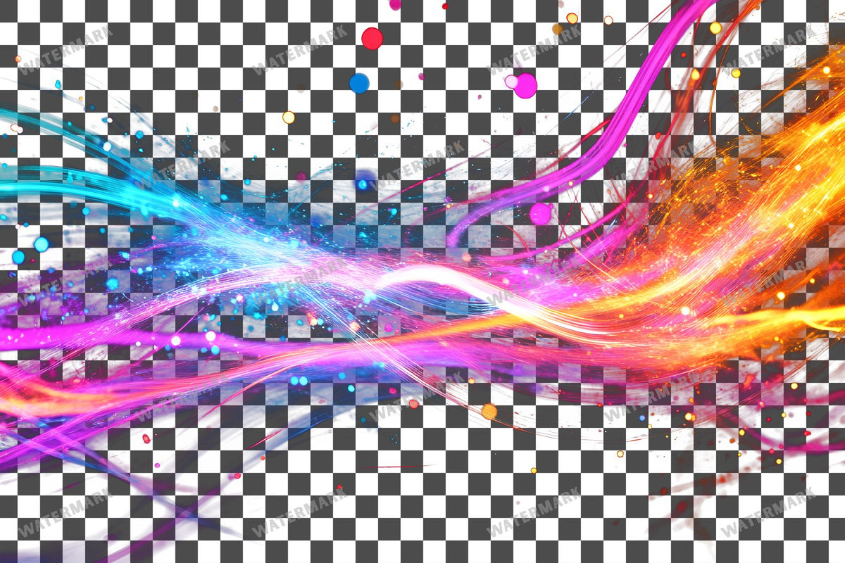 Abstract Light Streaks Transparent Overlay Pngs