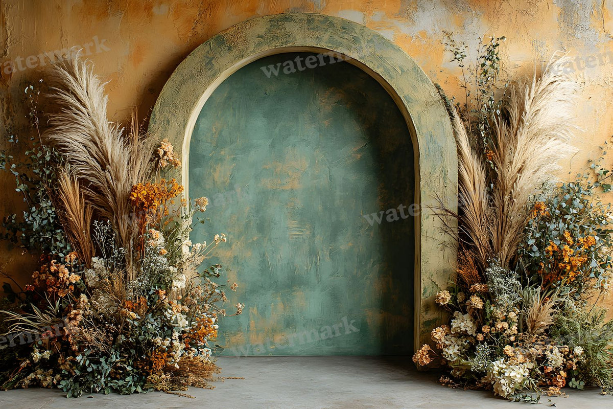 Boho Olive Arch Backdrop Images