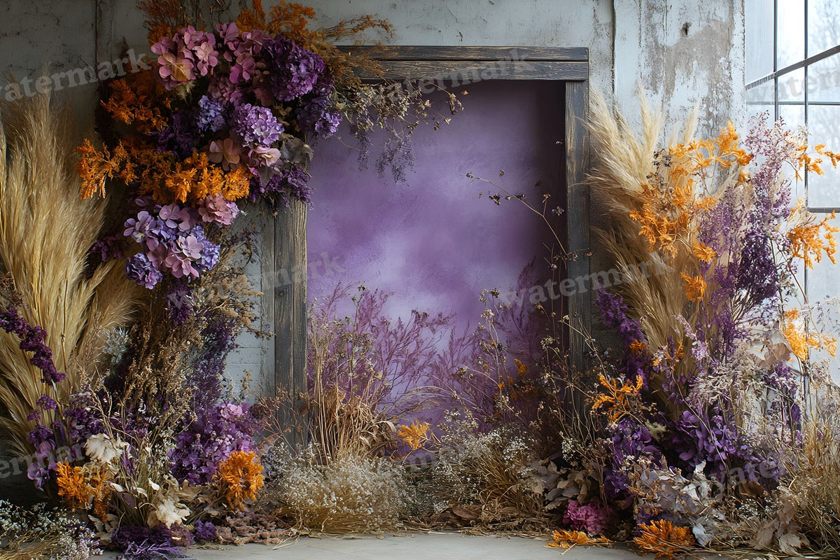 Boho Purple Arch Backdrop Images