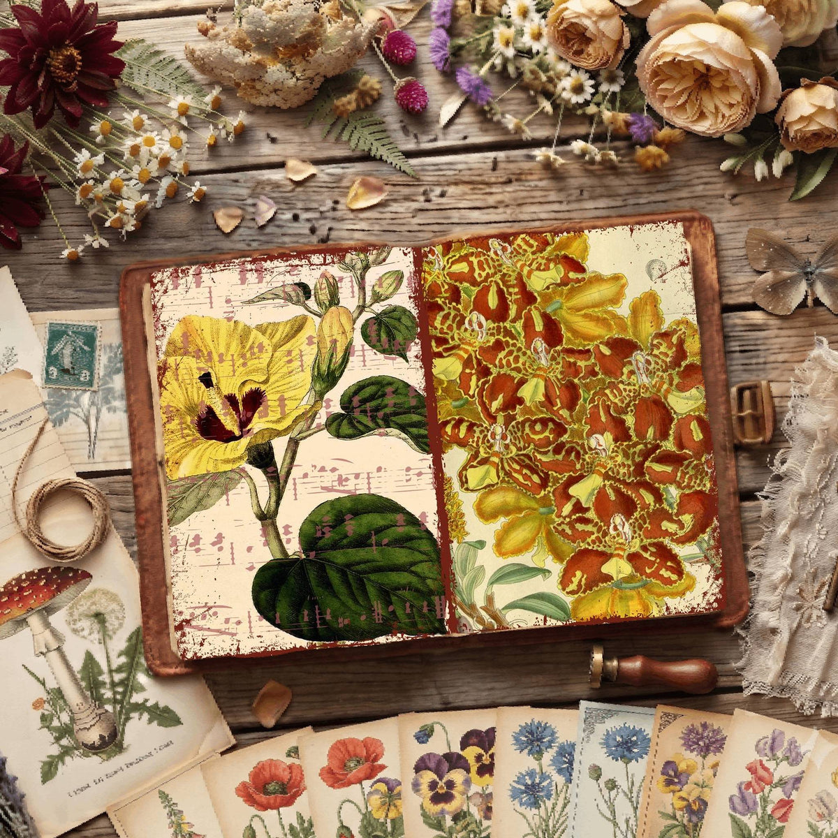 Botanical Illustrations Digital Papers