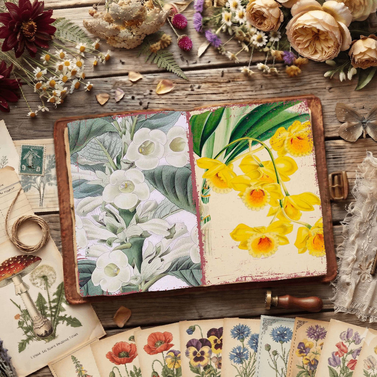 Botanical Illustrations Digital Papers
