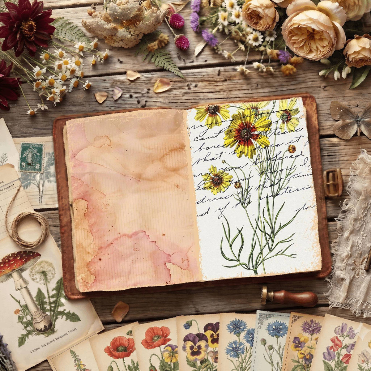 Botanical Illustrations Digital Papers
