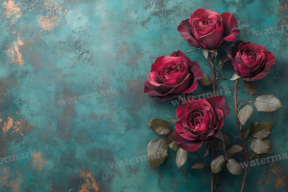 Burgundy Rose Arrangement Backdrop Images