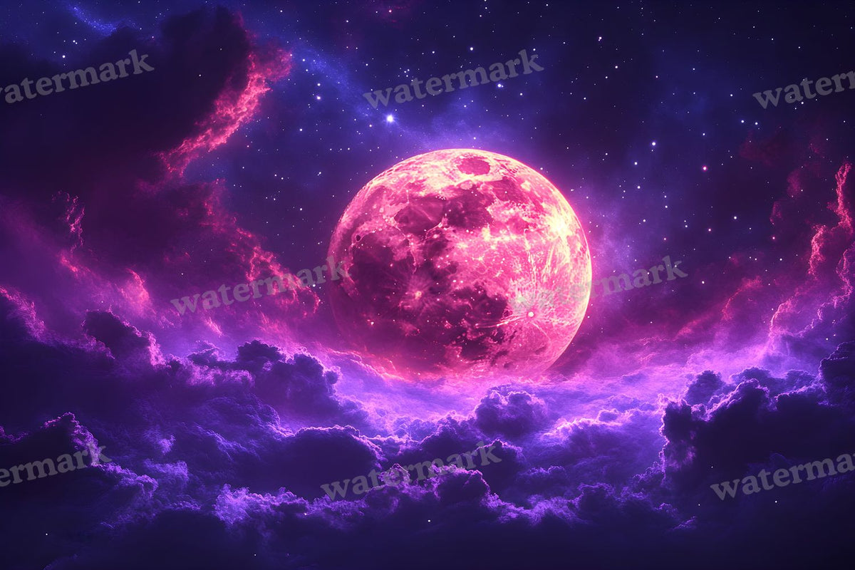 Celestial Glow Scene digital photo backdrop for photo editing, preview 30