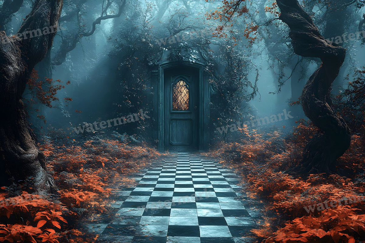 Checkered Garden Path Backdrop Images