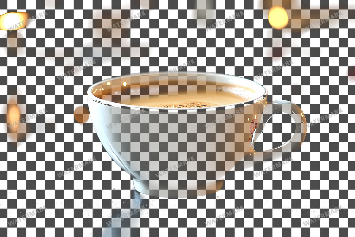 Coffee Cup PNG overlay on a transparent checkered background, preview 31