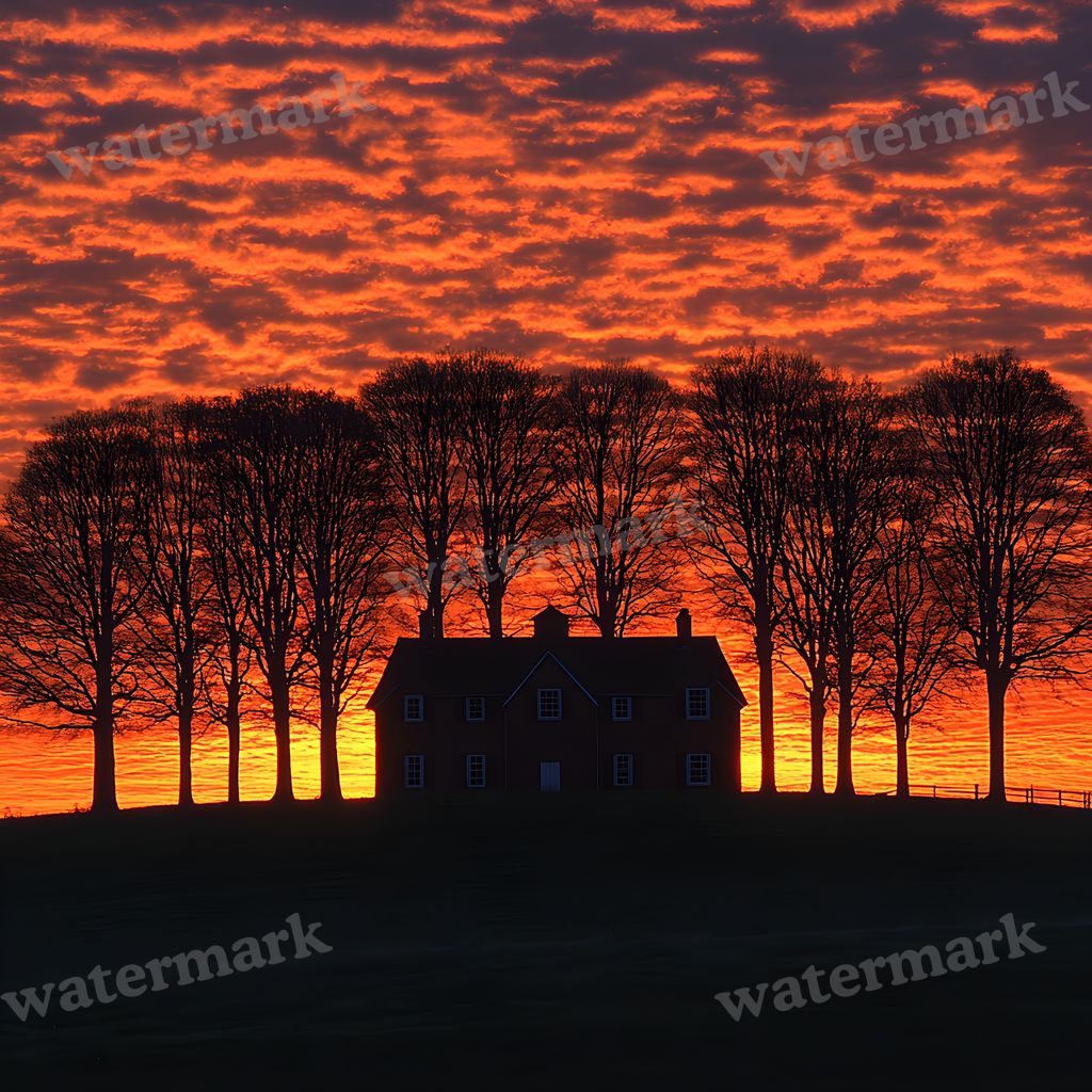 Countryside Silhouette Backdrop Images