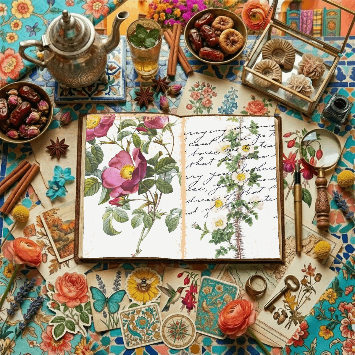 Floral Illustrations Digital Papers