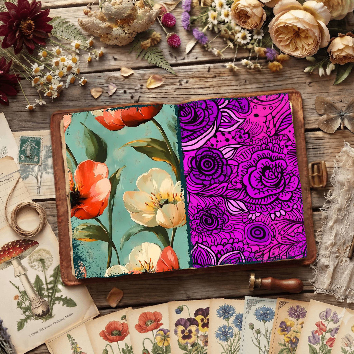 Floral Digital Papers