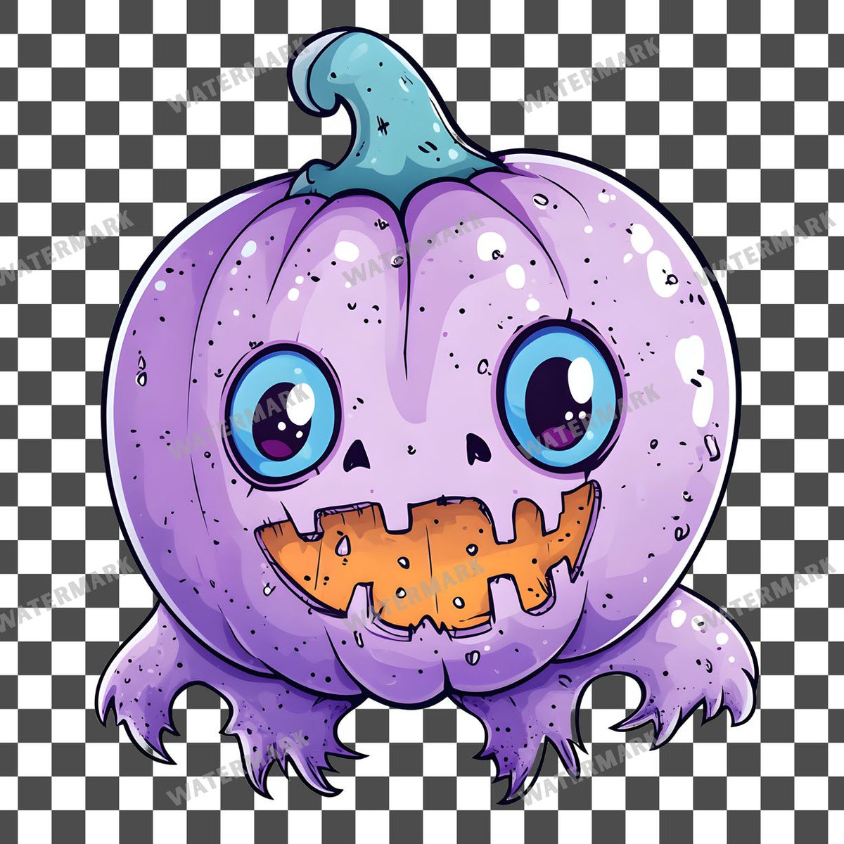 Halloween Kawaii Style Clipart Pngs
