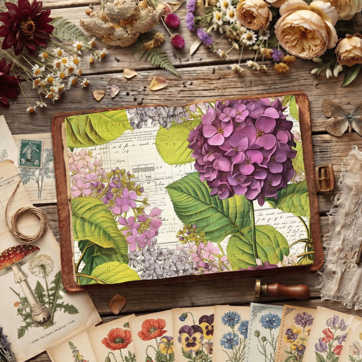 Hydrangea Flower Digital Papers