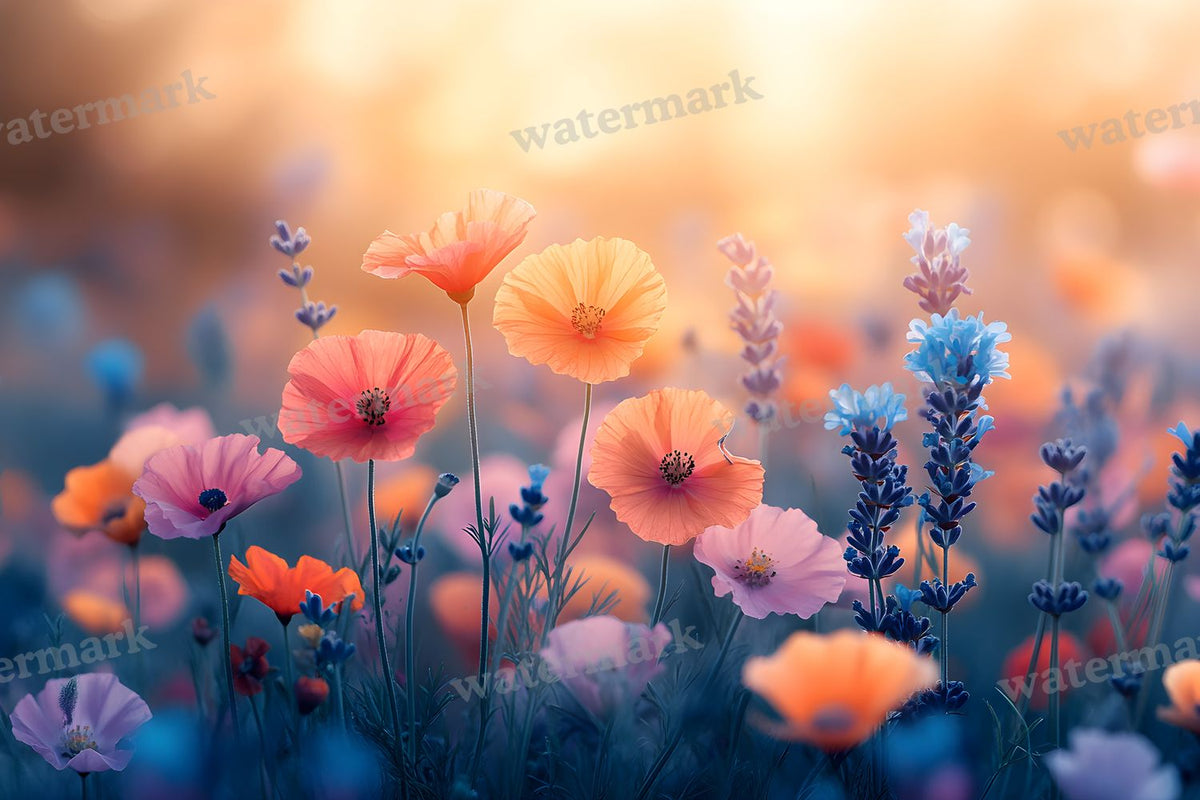 Meadow Dreamscape digital photo backdrop for photo editing, preview 30