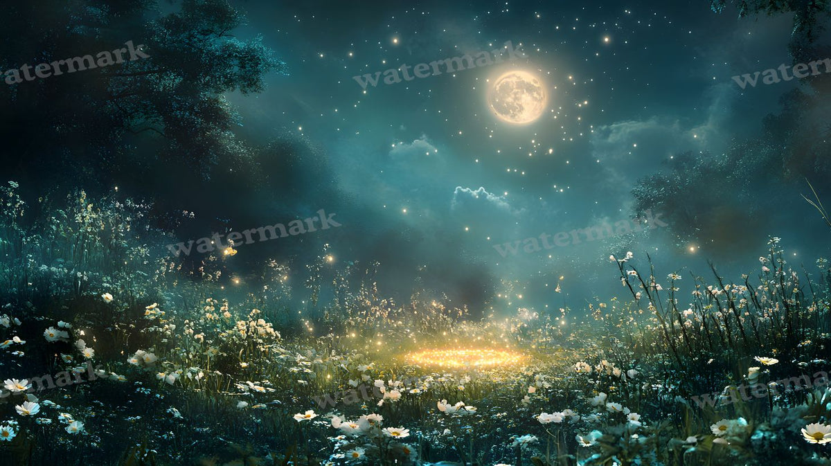 Moonlit Meadow Backdrop Images