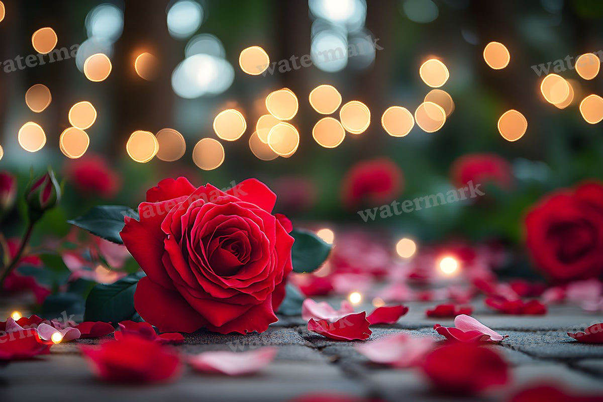 Valentine Rose Garden digital photo backdrop for photo editing, preview 30