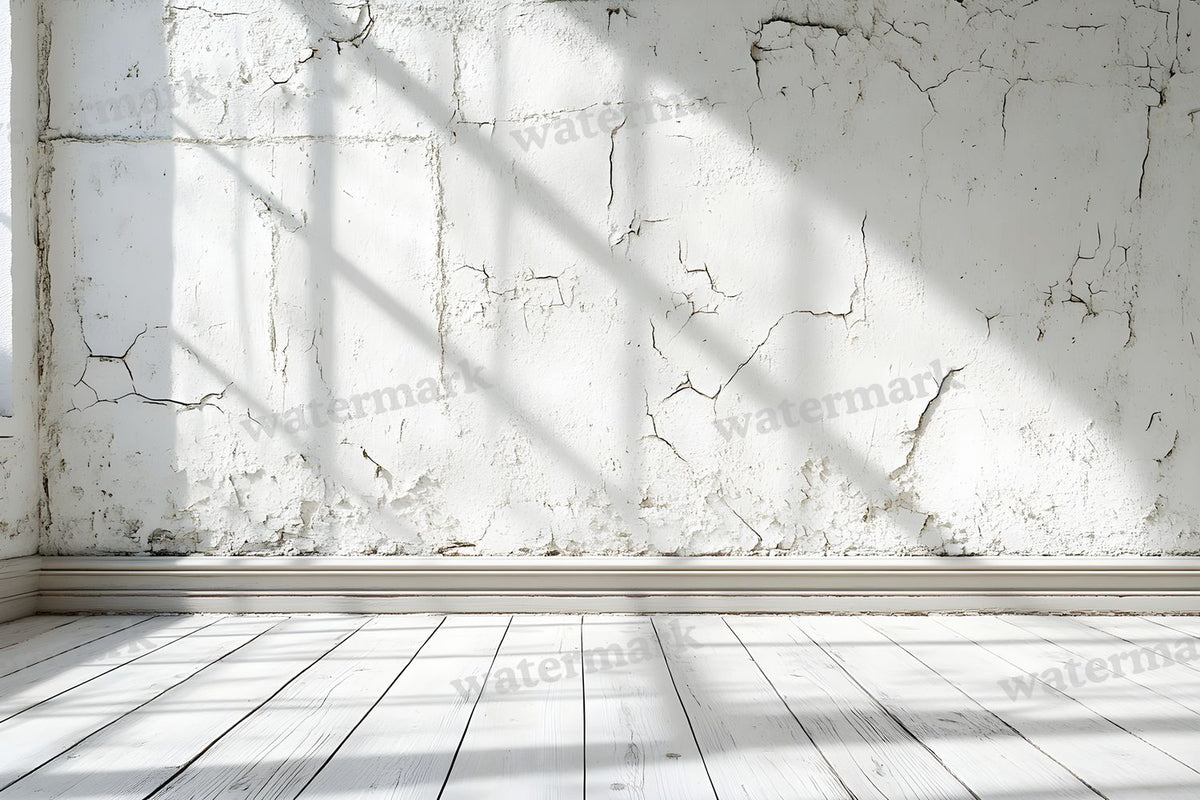 Vintage Textured Wall Ivory White digital photo backdrop for photo editing, preview 30