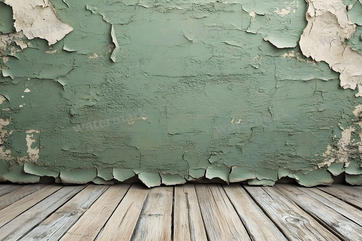 Vintage Textured Wall Muted Olive digital photo backdrop for photo editing, preview 30