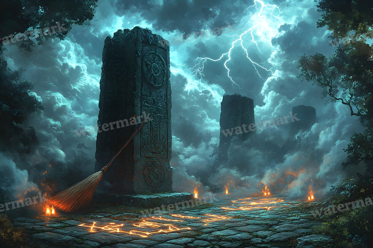 Witch Broomstick Backdrop Images