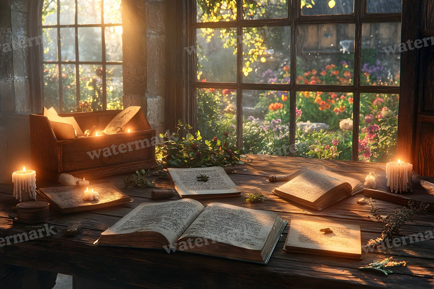 Witch’Study Desk Backdrop Images