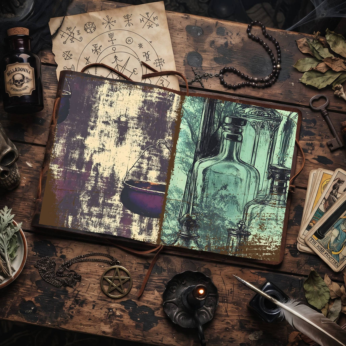 Witch printable junk journal paper, page preview 31