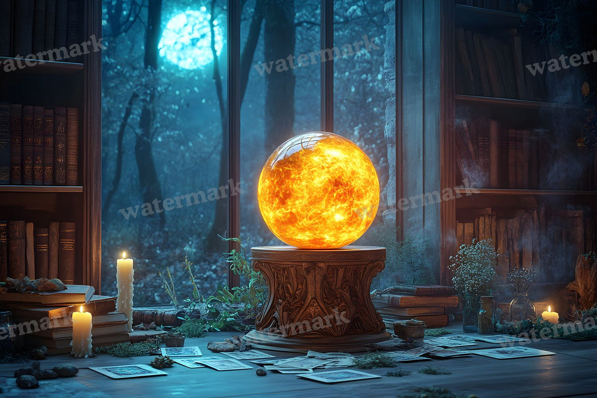 Witchs Crystal Ball Backdrop Images