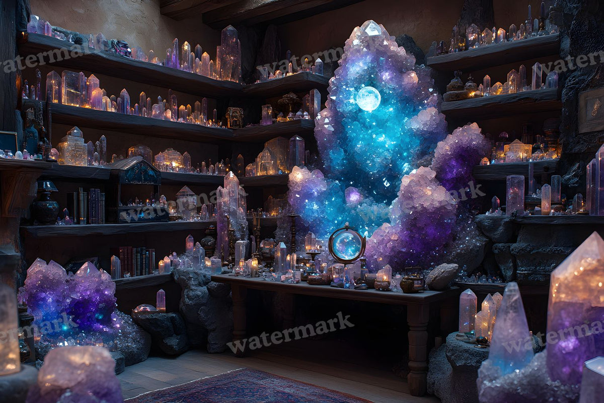 Witchs Crystal Den Backdrop Images