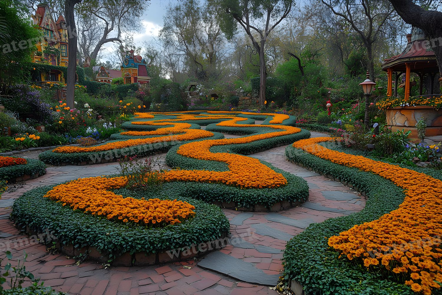 Alices Garden Maze Backdrop Images