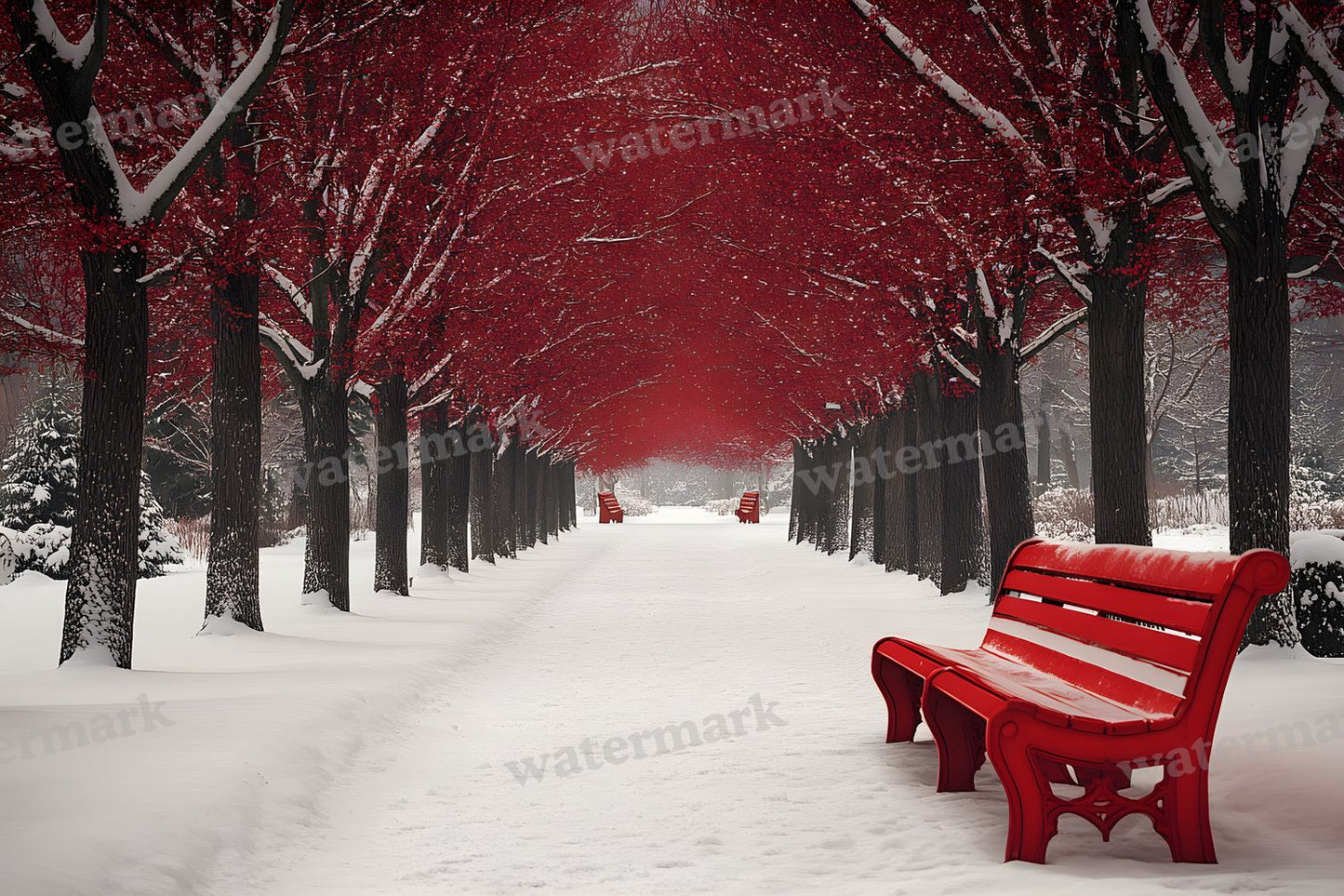 Red Christmas Backdrop Images