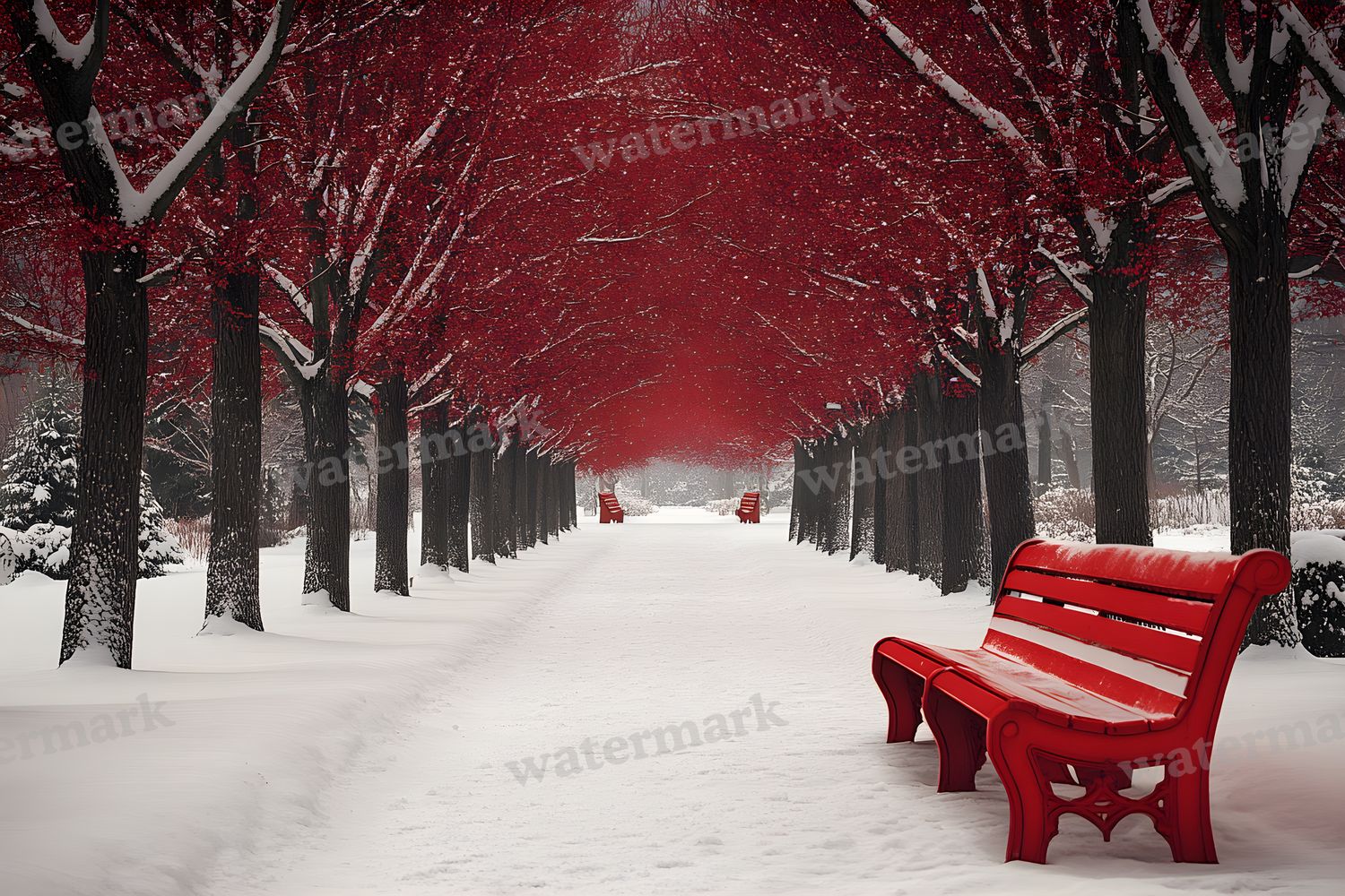 Red Christmas Backdrop Images