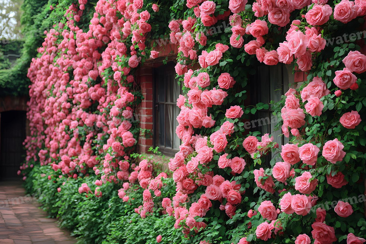 Romantic Rose Garden digital photo backdrop for photo editing, preview 31