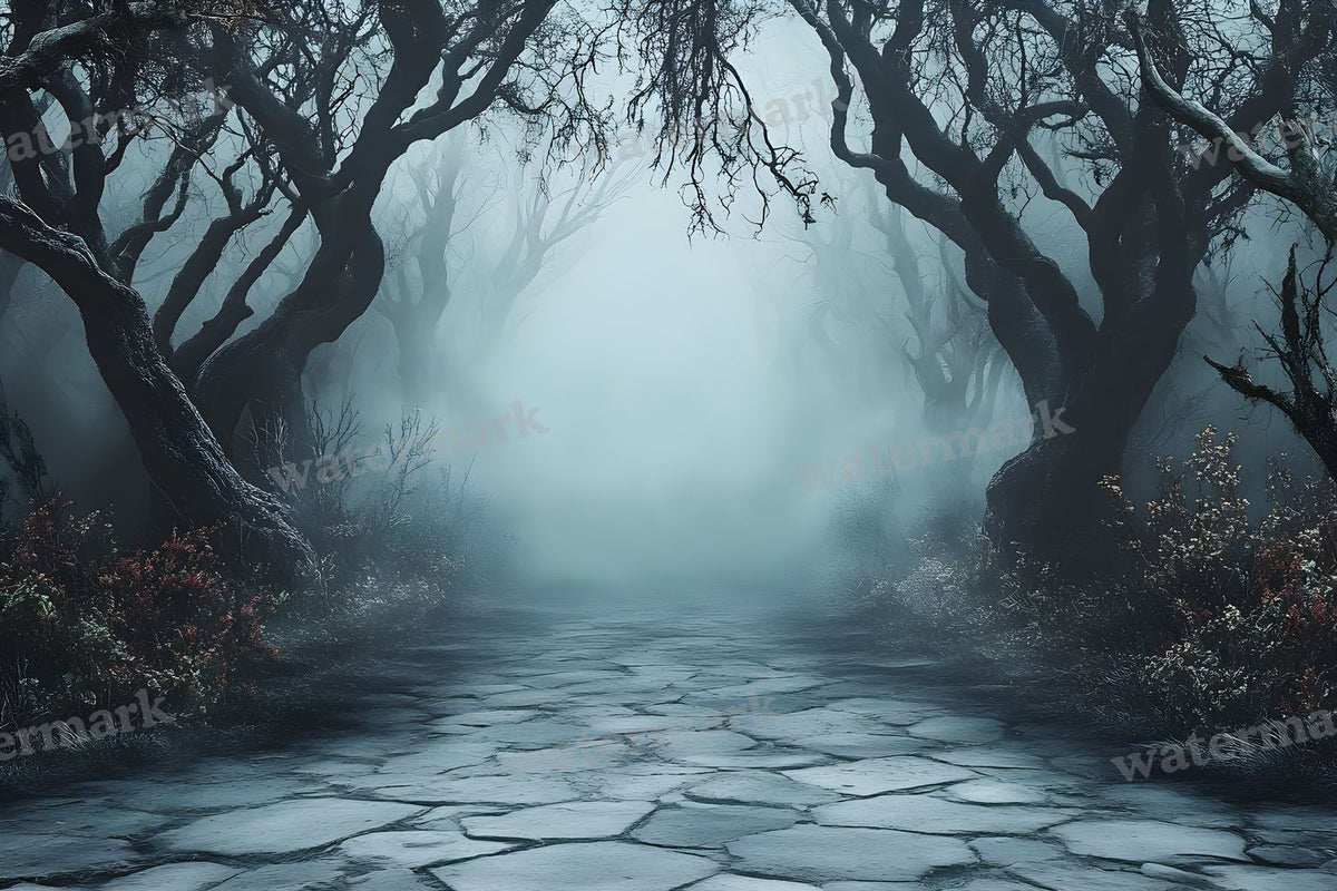 Spooky Forest digital photo backdrop for photo editing, preview 31