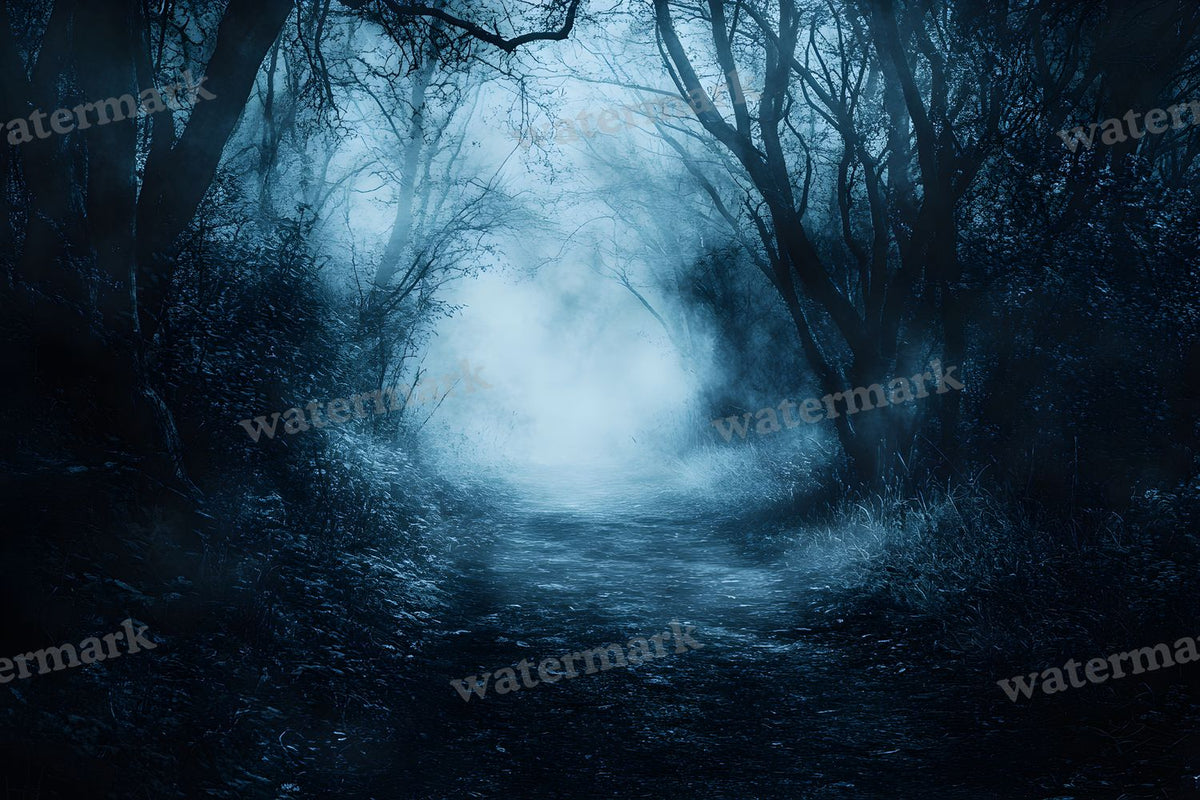 Spooky Forest digital photo backdrop for photo editing, preview 31