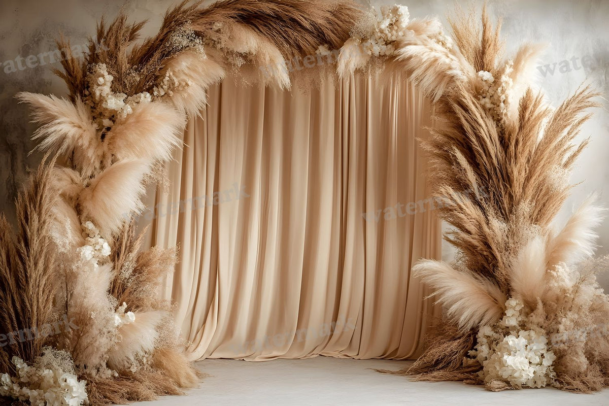 Boho Pampaarch Backdrop Images