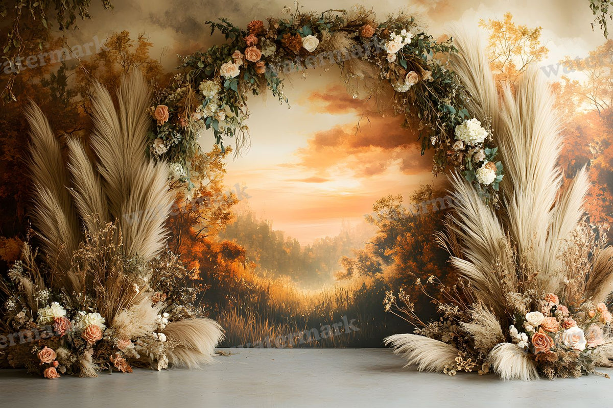 Boho Sunset Arch Backdrop Images