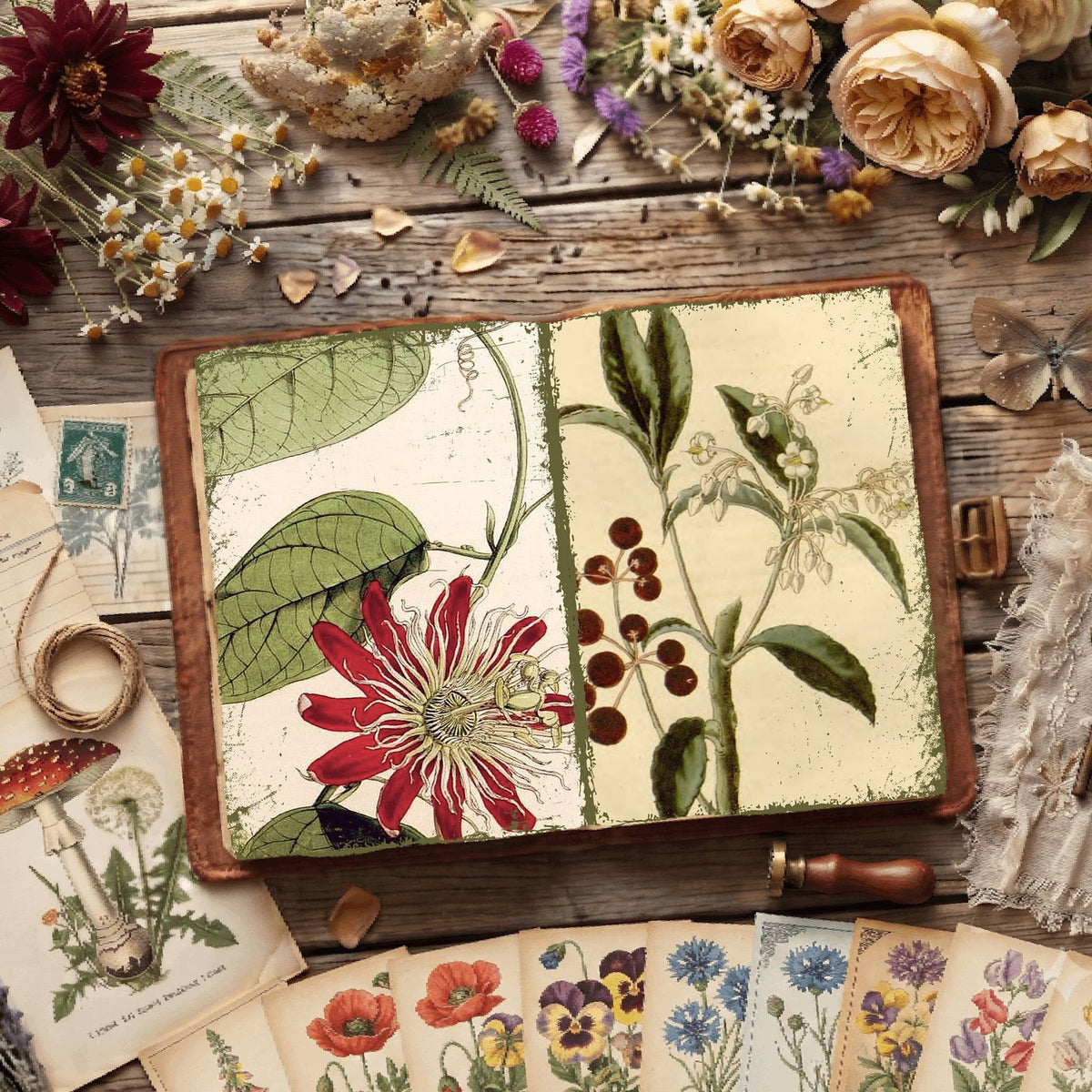Botanical Illustrations Digital Papers