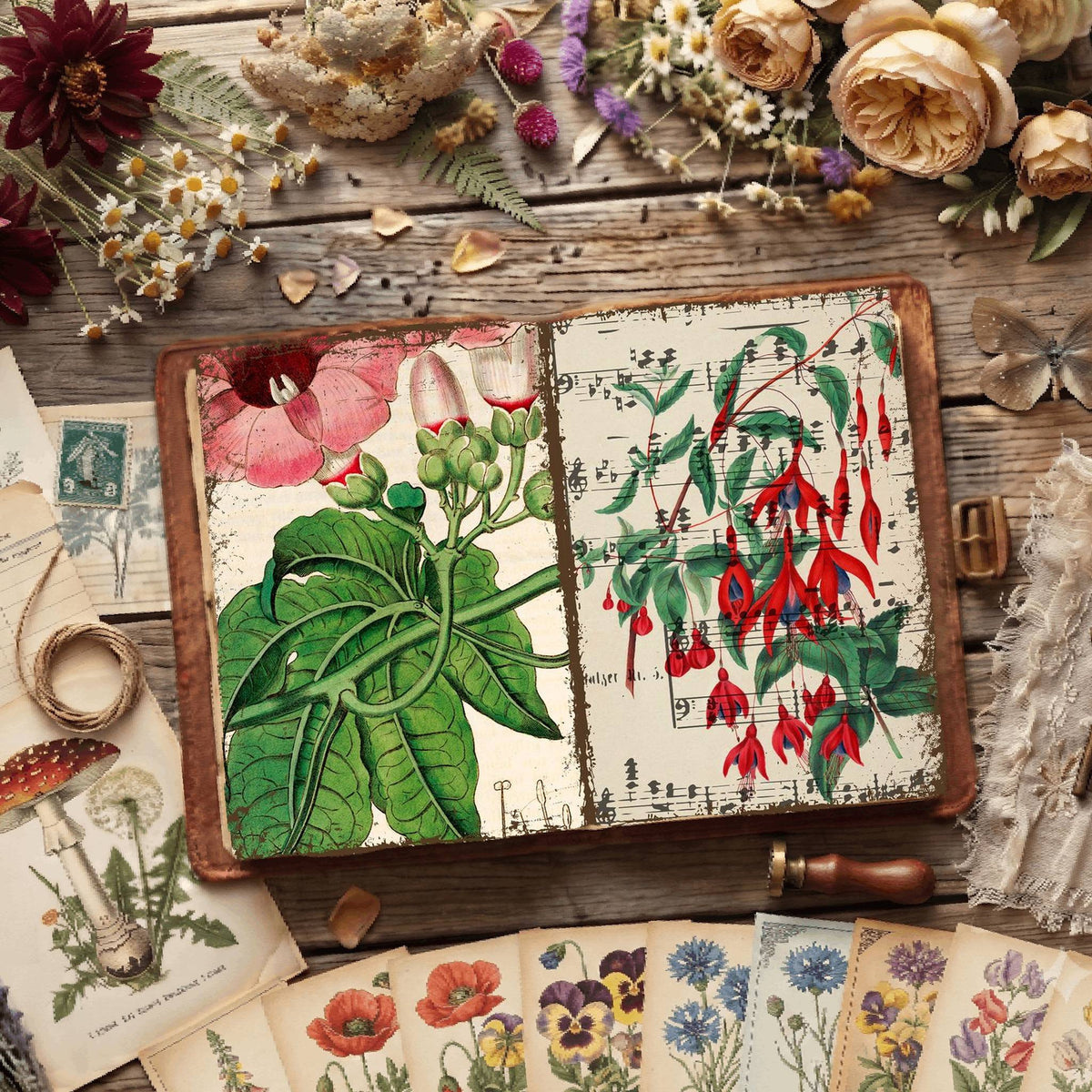 Botanical Illustrations Digital Papers