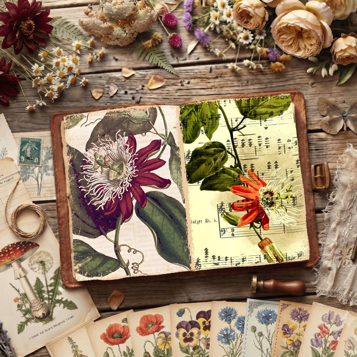 Botanical Illustrations Digital Papers