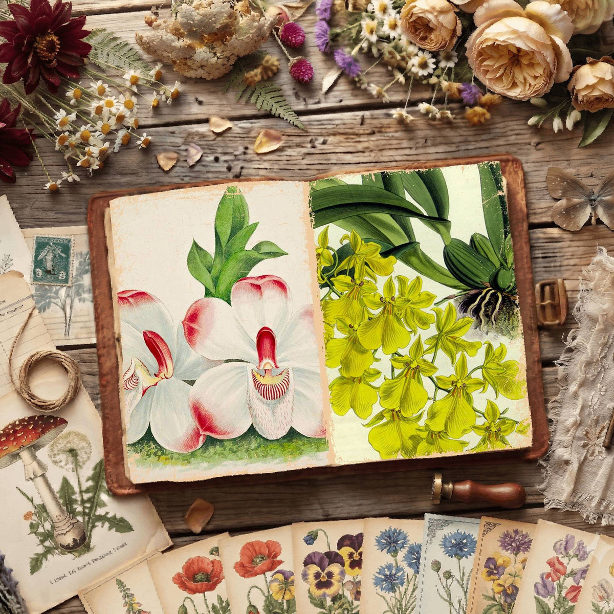 Botanical Illustrations Digital Papers