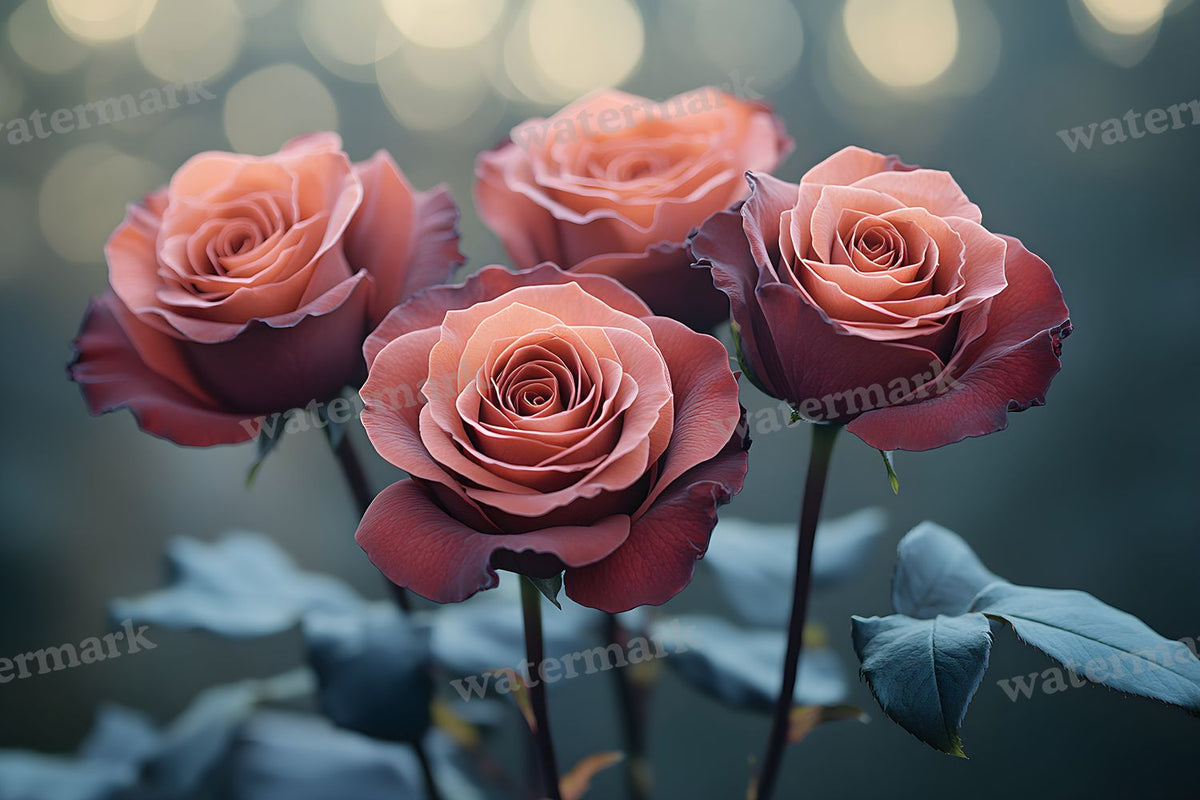Burgundy Rose Arrangement Backdrop Images