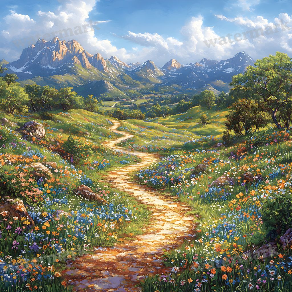 Charming Country Trail Backdrop Images