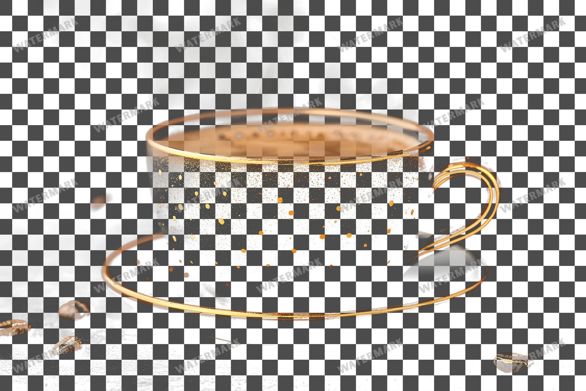 Coffee Cup PNG overlay on a transparent checkered background, preview 32
