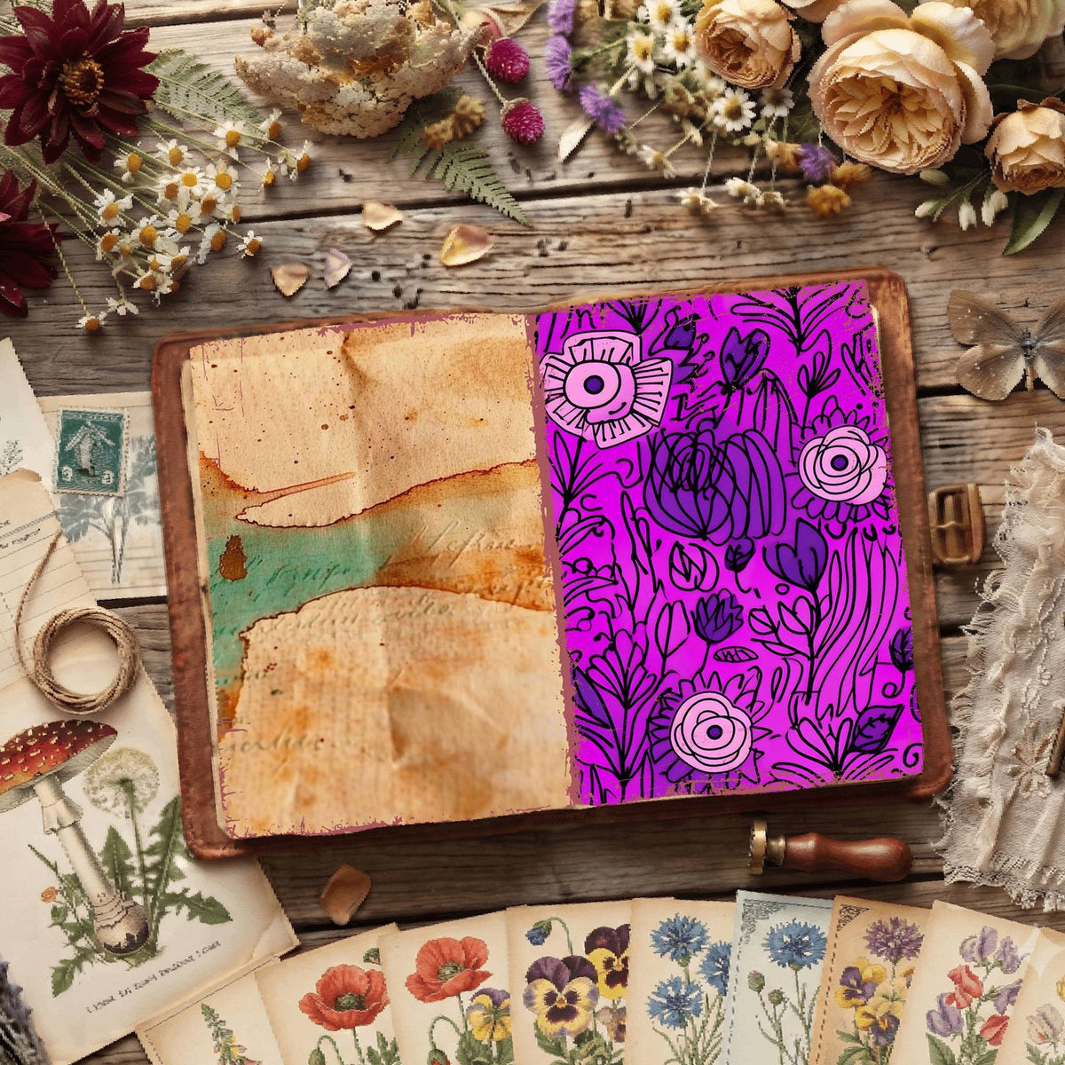 Floral Digital Papers