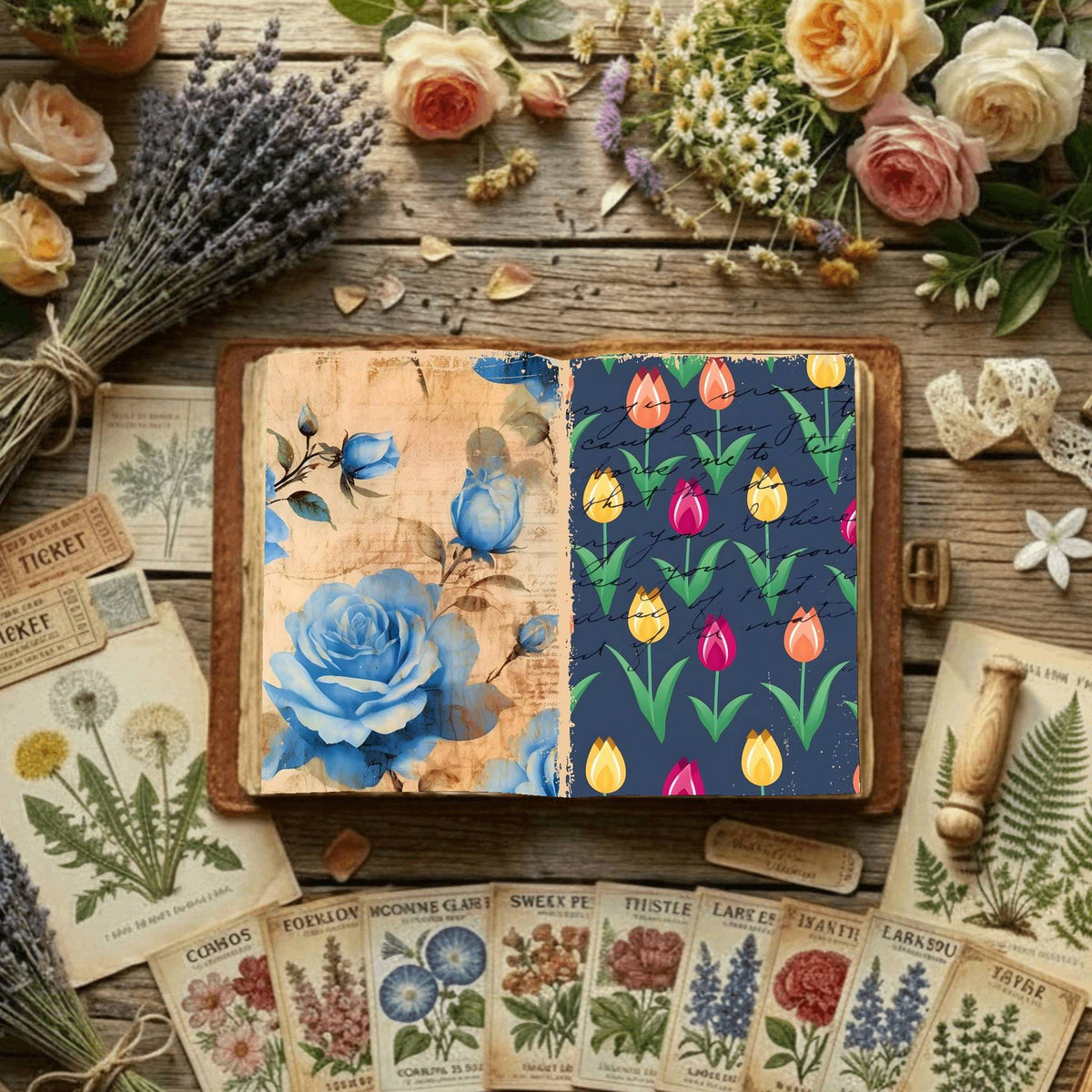 Floral Digital Papers