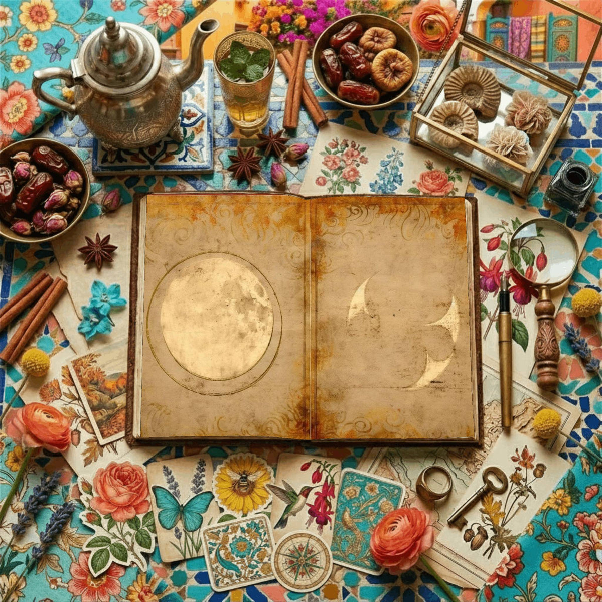 Gold Moon Digital Papers