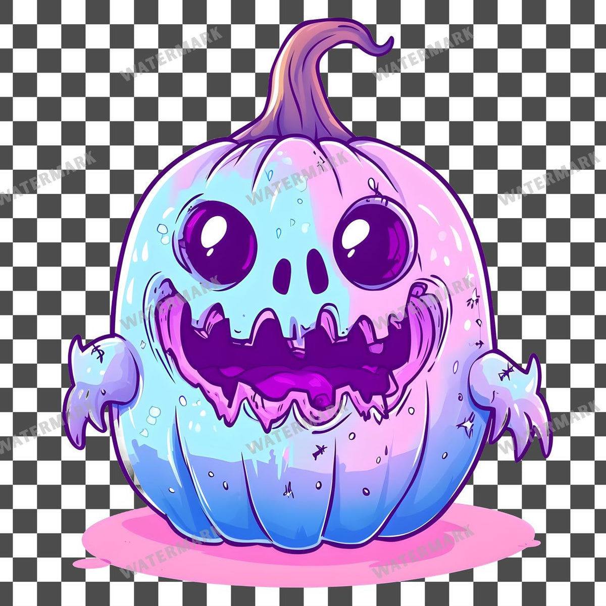 Halloween Kawaii Style Clipart Pngs