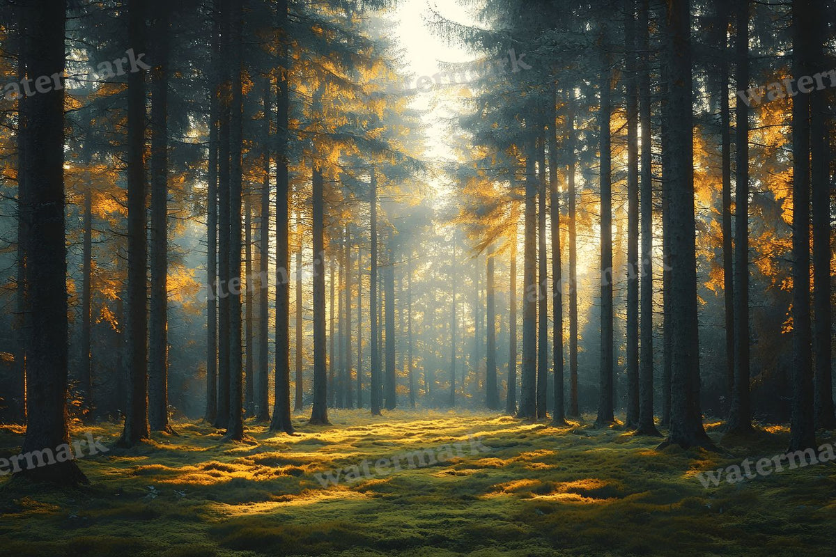 Modern Forest Retreat digital photo backdrop for photo editing, preview 31