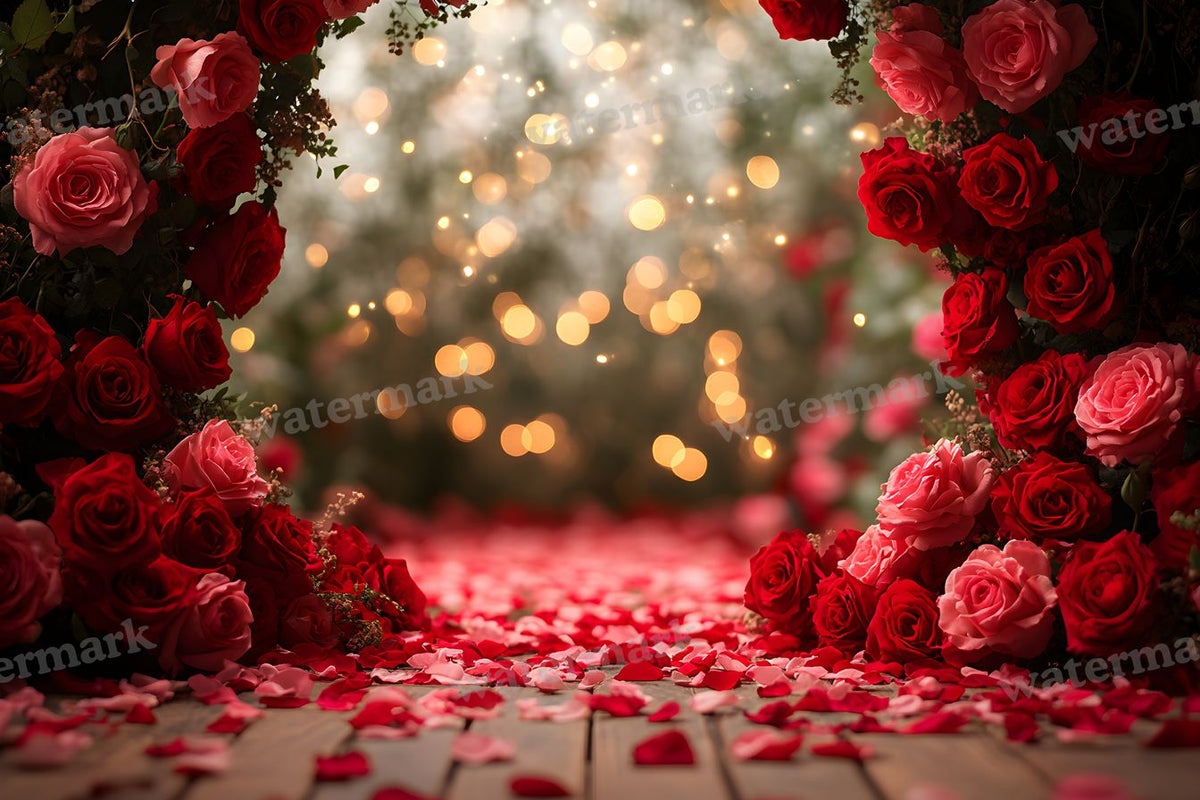 Valentine Rose Garden digital photo backdrop for photo editing, preview 31